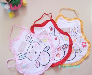 貝比全棉嬰幼花邊園肚兜