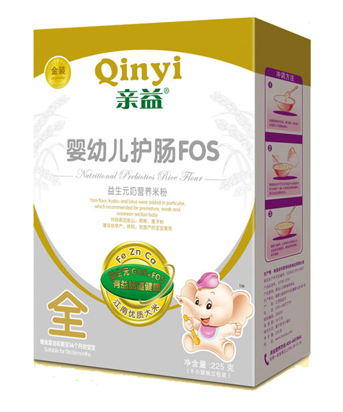 親益盒裝益生元嬰幼兒護腸FOS奶營養(yǎng)米粉全
