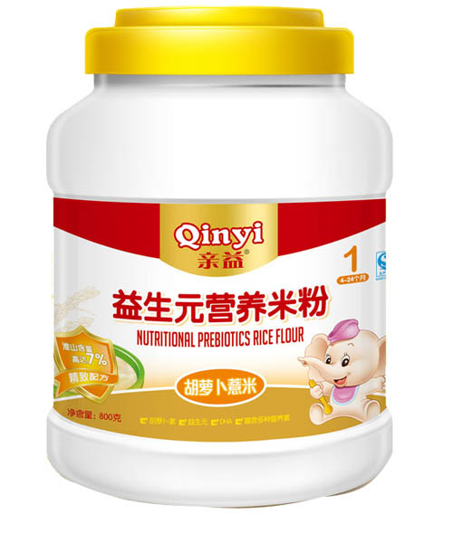 親益桶裝益生元胡蘿卜惹米營(yíng)養(yǎng)米粉