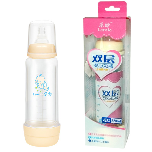 樂(lè)妙標(biāo)口雙層安心奶瓶220ml