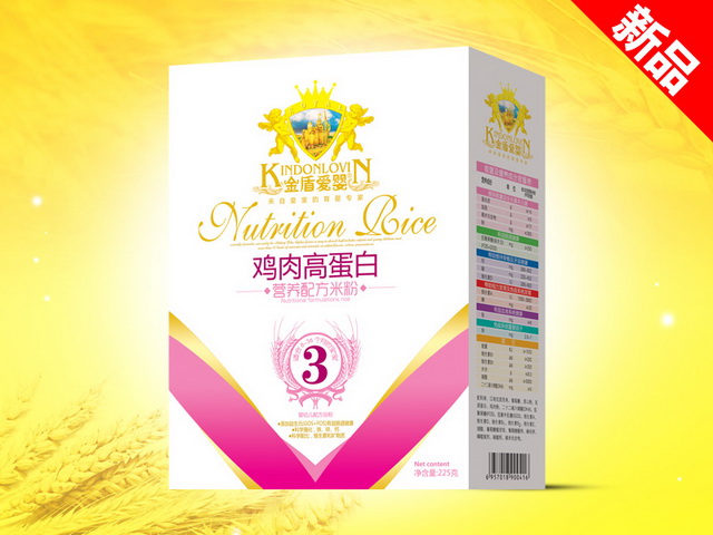 金盾愛嬰225g米粉盒裝-雞肉高蛋白