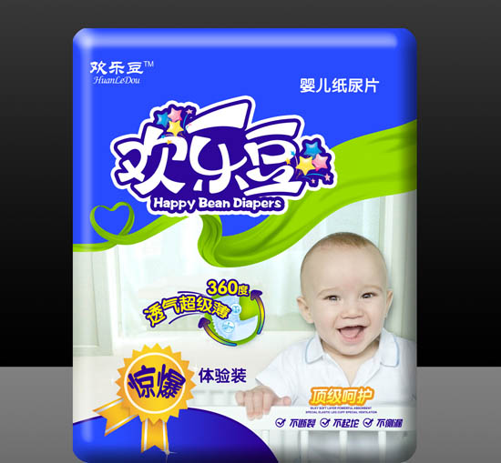 歡樂豆透氣超薄紙尿片