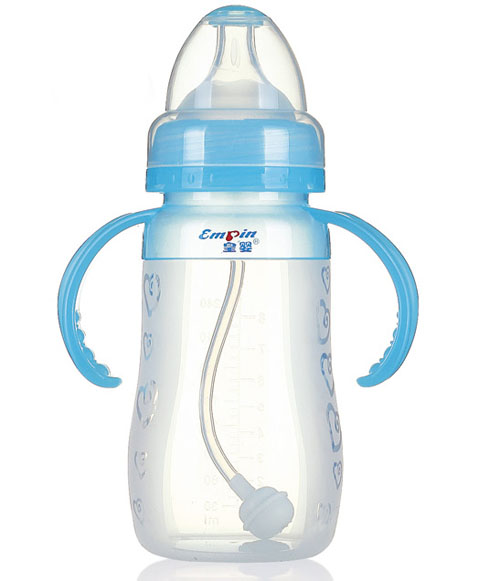 皇嬰寬口硅膠自動(dòng)奶瓶240ml藍(lán)色