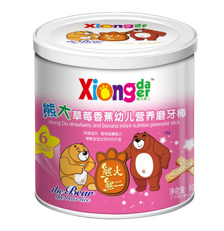 熊大熊二牌熊大草莓香蕉幼兒營(yíng)養(yǎng)磨牙棒