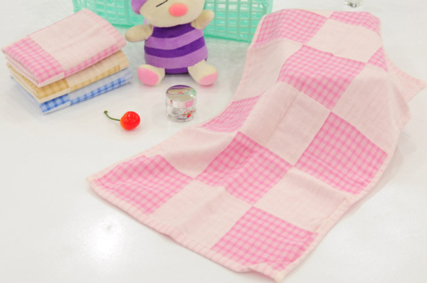 智陽兒童方格毛巾