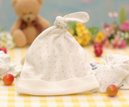 藕糖氏嬰兒帽白色