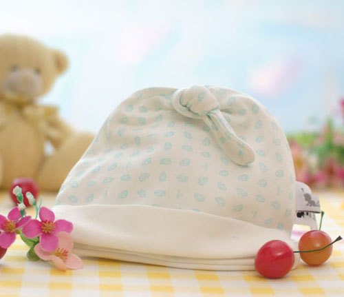 藕糖氏嬰兒帽藍色