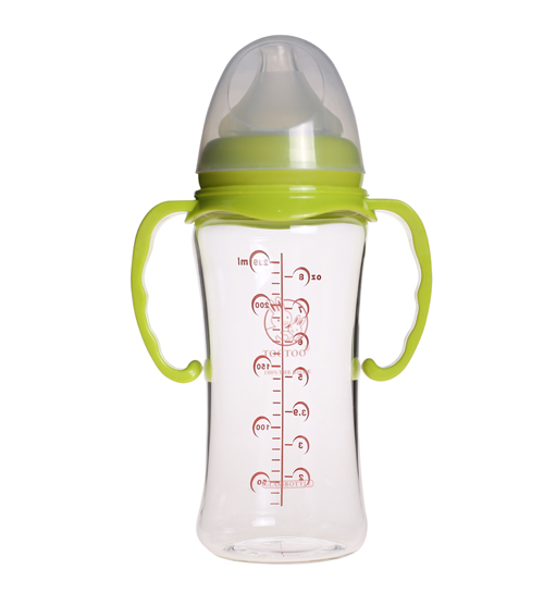 淘氣兔寬口徑玻璃奶瓶239ml綠色