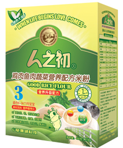 人之初幼兒雞肉魚肉蔬菜米粉3段盒裝