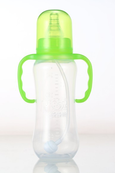 媽媽易240毫升PP全自動(dòng)雙柄葫蘆奶瓶綠色