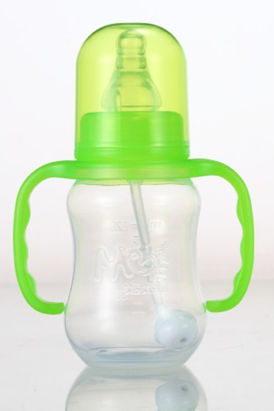 媽媽易120毫升PP全自動(dòng)雙柄葫蘆奶瓶綠色