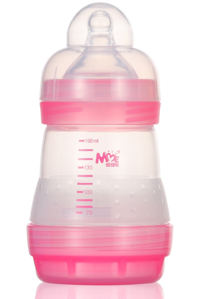 媽媽易160毫升寬口帶底凸點(diǎn)磨砂奶瓶