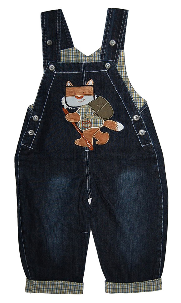 嬰比迪牛仔小松鼠背帶褲