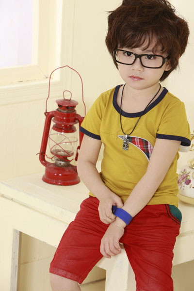 芽芽逗丁男童休閑服飾套裝