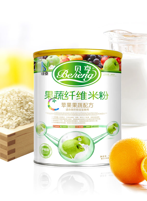 貝亨0段蘋果果蔬配方果蔬纖維米粉