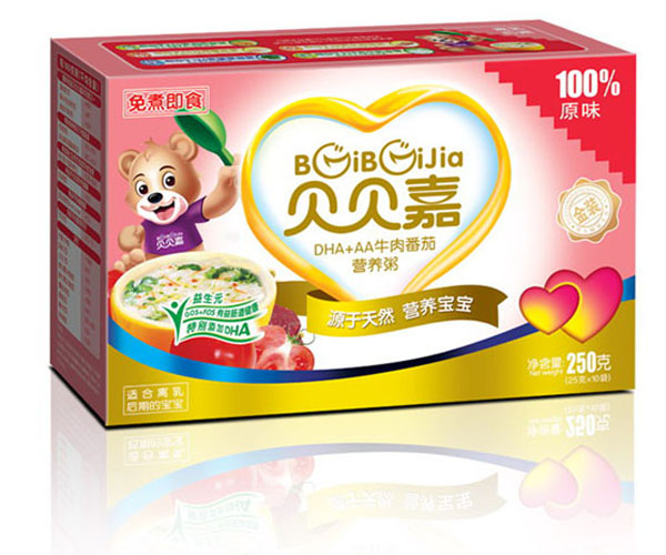 貝貝嘉DHA+AA牛肉番茄營養(yǎng)粥