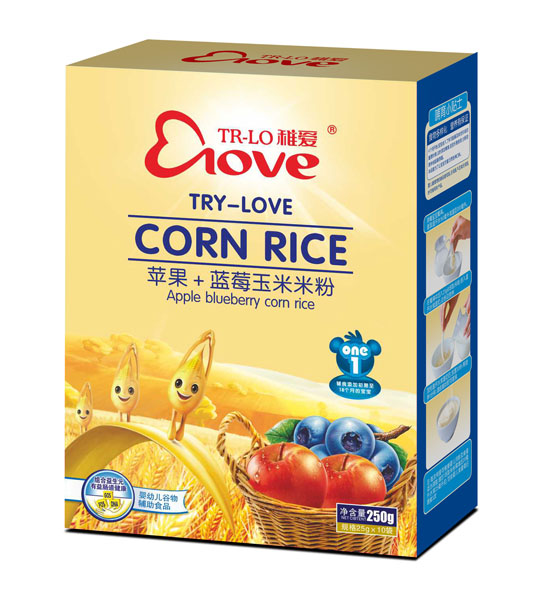 稚愛(ài)蘋果+藍(lán)莓玉米米粉1段