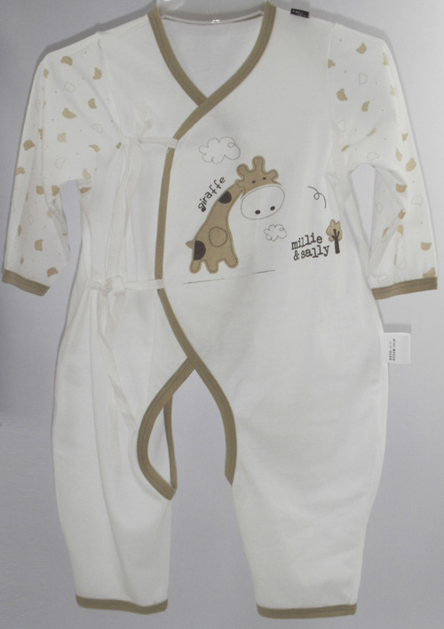 娃愛的蓓蓓駝色變系帶連體衣