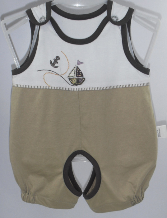 娃愛的蓓蓓棕色開檔連體衣