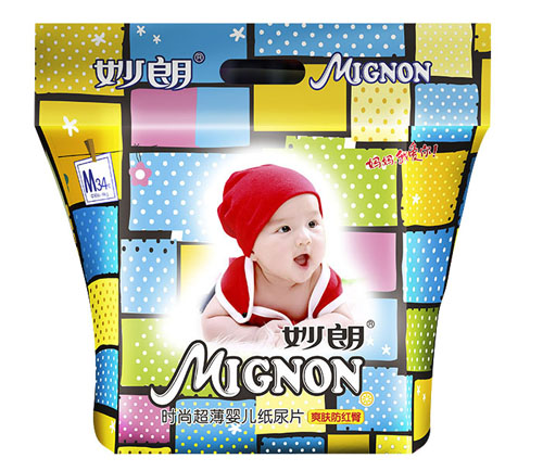 妙朗時尚超薄嬰兒紙尿片M34片