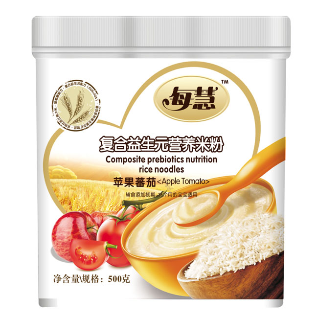 每慧復合益生元蘋果番茄營養(yǎng)米粉500