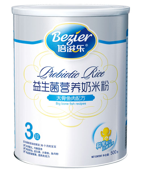 倍滋樂500克聽裝大骨魚肉益生菌米粉3段