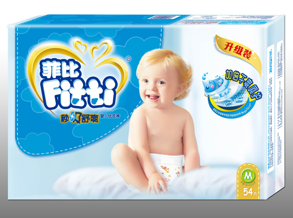 菲比秒吸舒爽嬰兒紙尿褲升級裝M54片