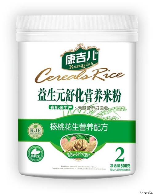 康吉兒益生元舒化核桃花生營養(yǎng)米粉二段