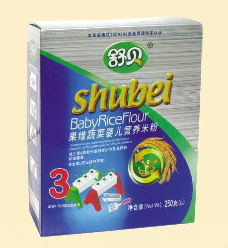 舒貝盒裝果維蔬菜嬰兒營(yíng)養(yǎng)米粉3段