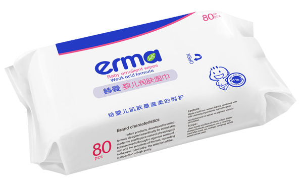 赫曼嬰兒潤膚濕巾80片