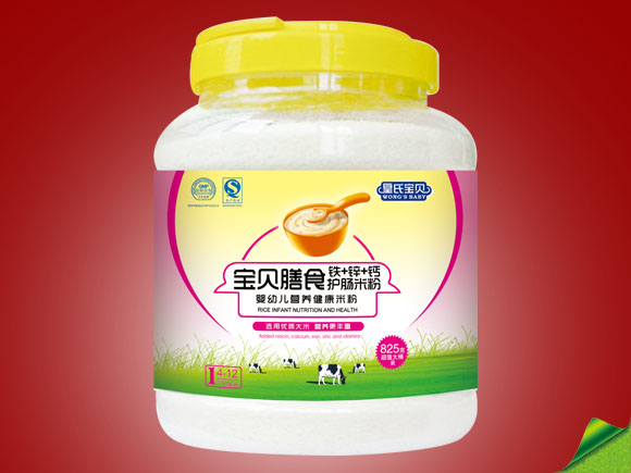 皇氏寶貝825g鈣鐵鋅護(hù)腸米粉1段