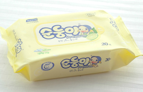 韓國進(jìn)口嬰兒濕巾超高級(jí)隨身便攜裝20片