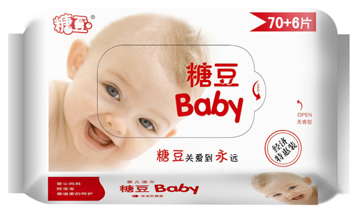 糖豆76片裝無(wú)香嬰兒濕巾