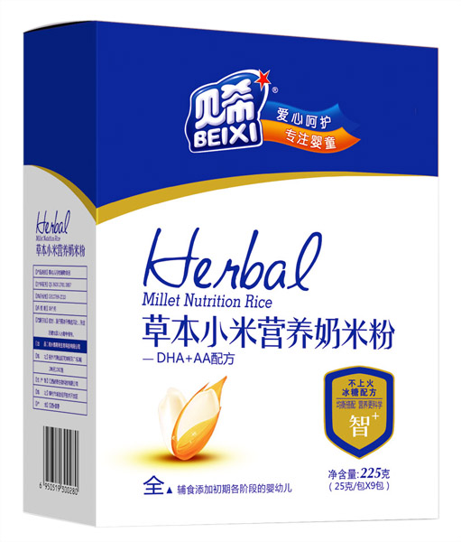 貝希DHA+AA草本小米營養(yǎng)奶米粉
