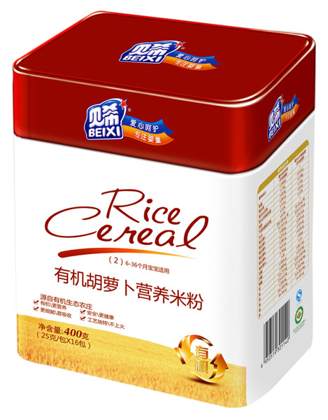 貝希有機(jī)胡蘿卜營(yíng)養(yǎng)米粉聽(tīng)裝