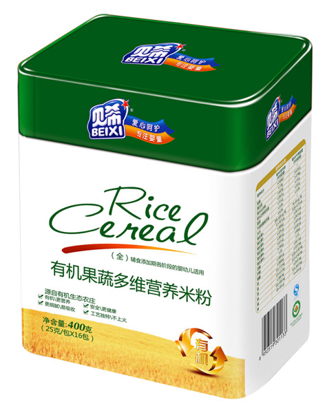貝希有機(jī)果蔬多維營養(yǎng)米粉聽裝