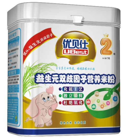 優(yōu)貝仕益生元雙歧因子營養(yǎng)米粉2段