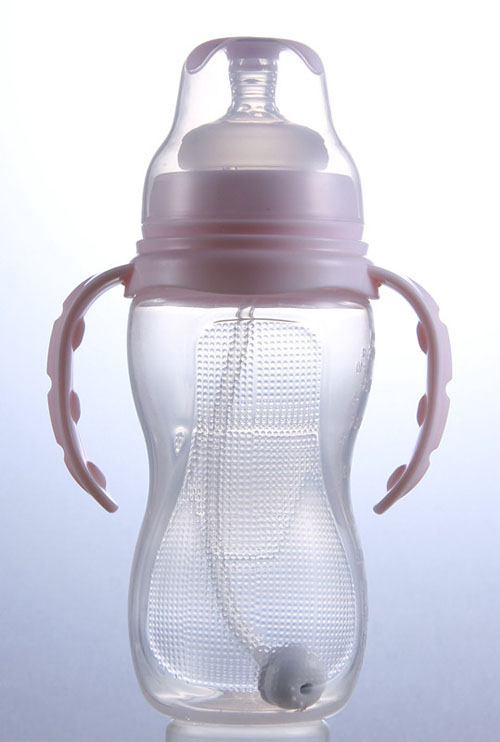 樂(lè)哈哈寬口弧形300毫升PP奶瓶