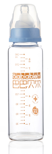 巴巴貝爾標(biāo)準(zhǔn)口徑直身玻璃奶瓶240ML