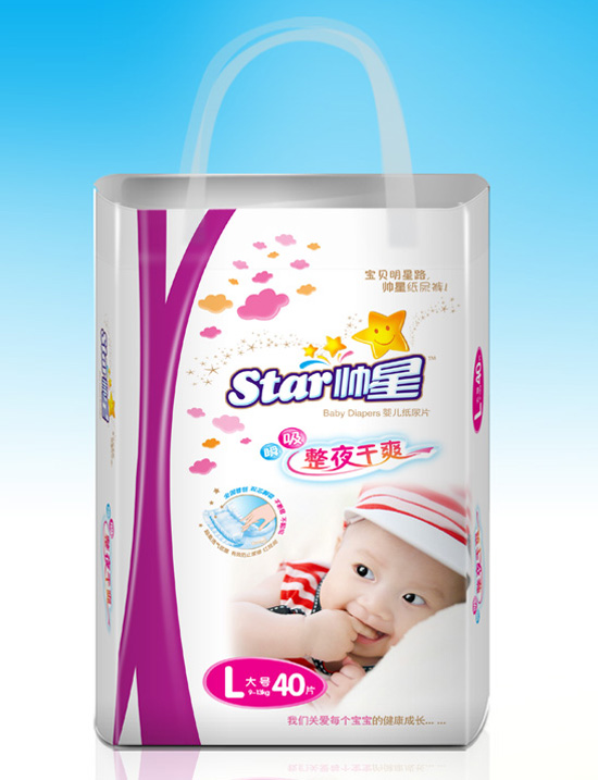 帥星瞬吸整夜干爽紙尿褲L碼