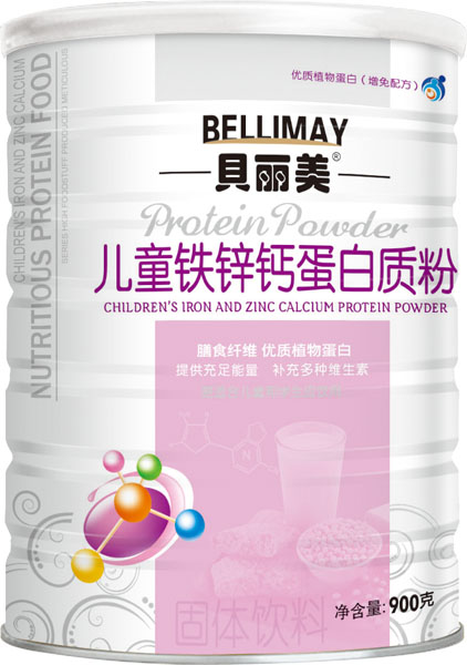貝麗美兒童鐵鋅鈣蛋白質(zhì)粉900克