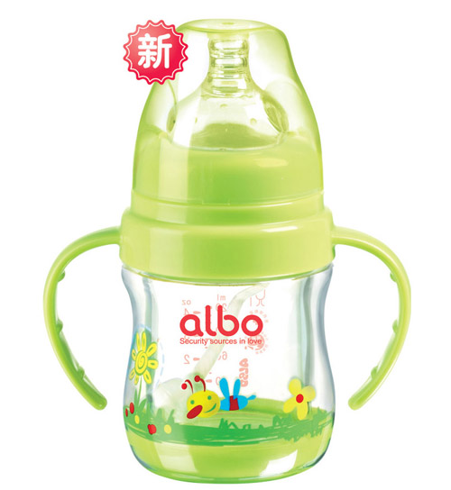 愛樂寶安全自動(dòng)玻璃奶瓶綠色120ml