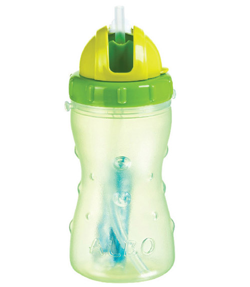 愛(ài)樂(lè)寶背帶水壺420ml綠色