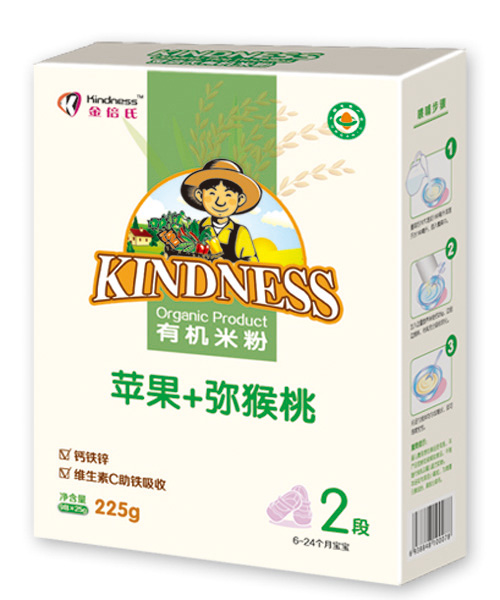 金倍氏蘋果+獼猴桃米粉-盒裝2段