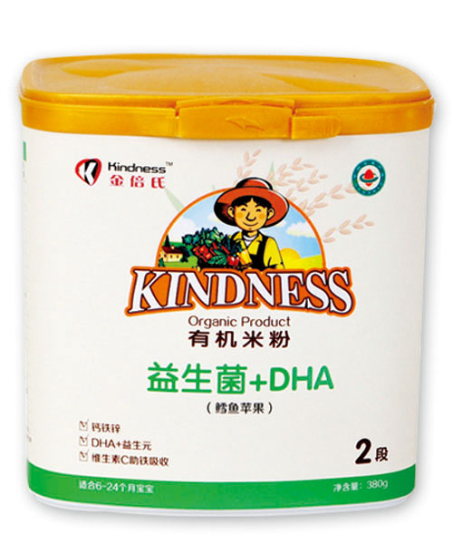 金倍氏鱈魚蘋果米粉-桶裝2段