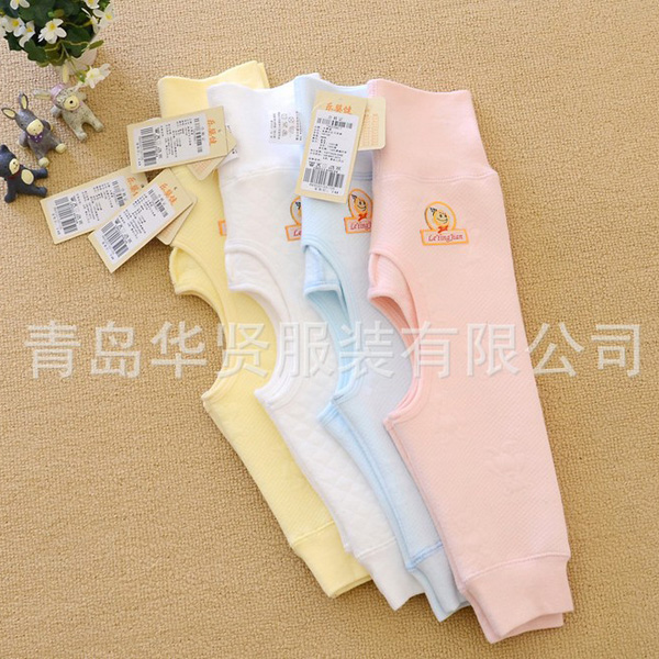 樂嬰健純棉保暖高腰護肚開襠褲