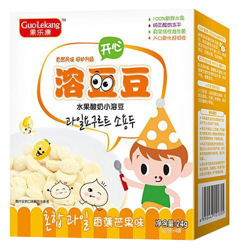 果樂康香蕉芒果味溶豆豆