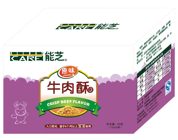 能芝50克原味牛肉酥