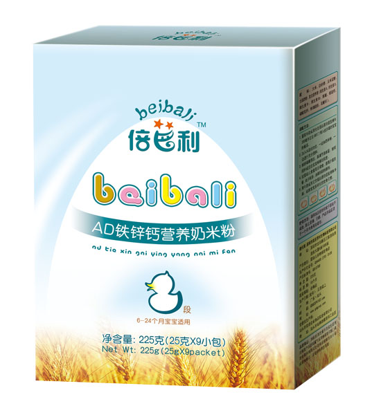 倍芭利AD鐵鋅鈣營(yíng)養(yǎng)奶米粉盒裝