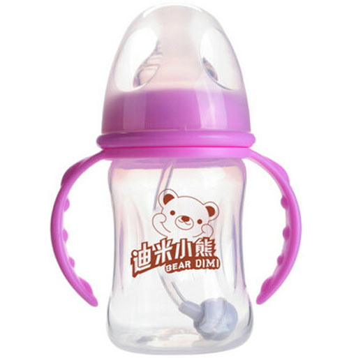 迪米小熊寬口有柄自動(dòng)PP奶瓶240ml